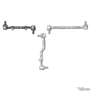 Tie rod left and right, each