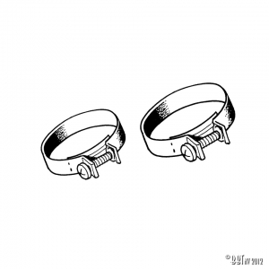 Clamps for seals on the intake manifold by side