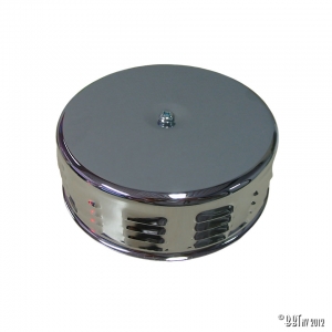 Chrome air filter with louvers