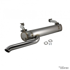 Exhaust, Vintage Speed, with pre-heat risers, Stainless steel
