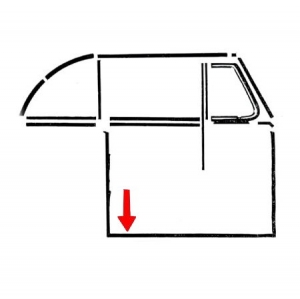 Door seal, right, each German quality