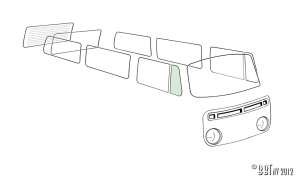 Ventwing window open right, green