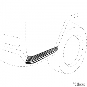 Bumper step pads pair - Economy quality