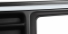 Radiator grille for square headlamps, black with grey painted edge Radiator grille for square headlamps, black with grey painted edge